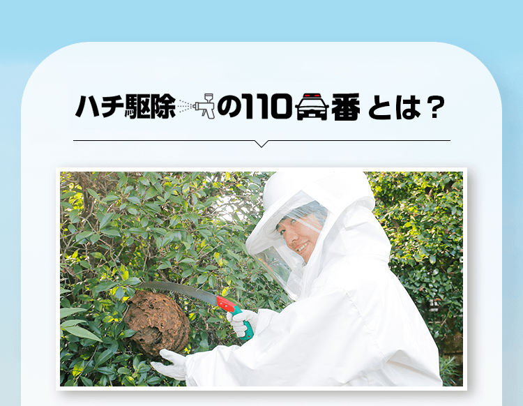 ハチ駆除の110番とは?