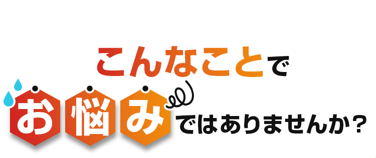 こんなことでお悩みではありませんか?